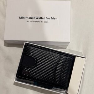 Black Carbon Fiber Card Holder